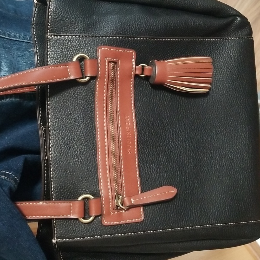 St. John's Bay Faux Leather Shoulder Bag - Picture 2 of 4